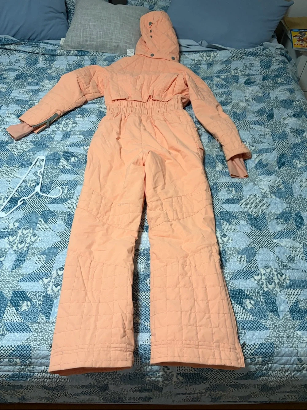 Peach Quilted Ski Suit for Women